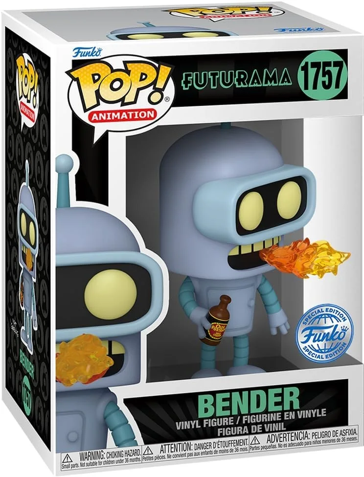 Funko pop! Tv: futurama - bender 1757 special edition - collectible figure for fans of the animated series - toys and games - action and tv collections - Image 3