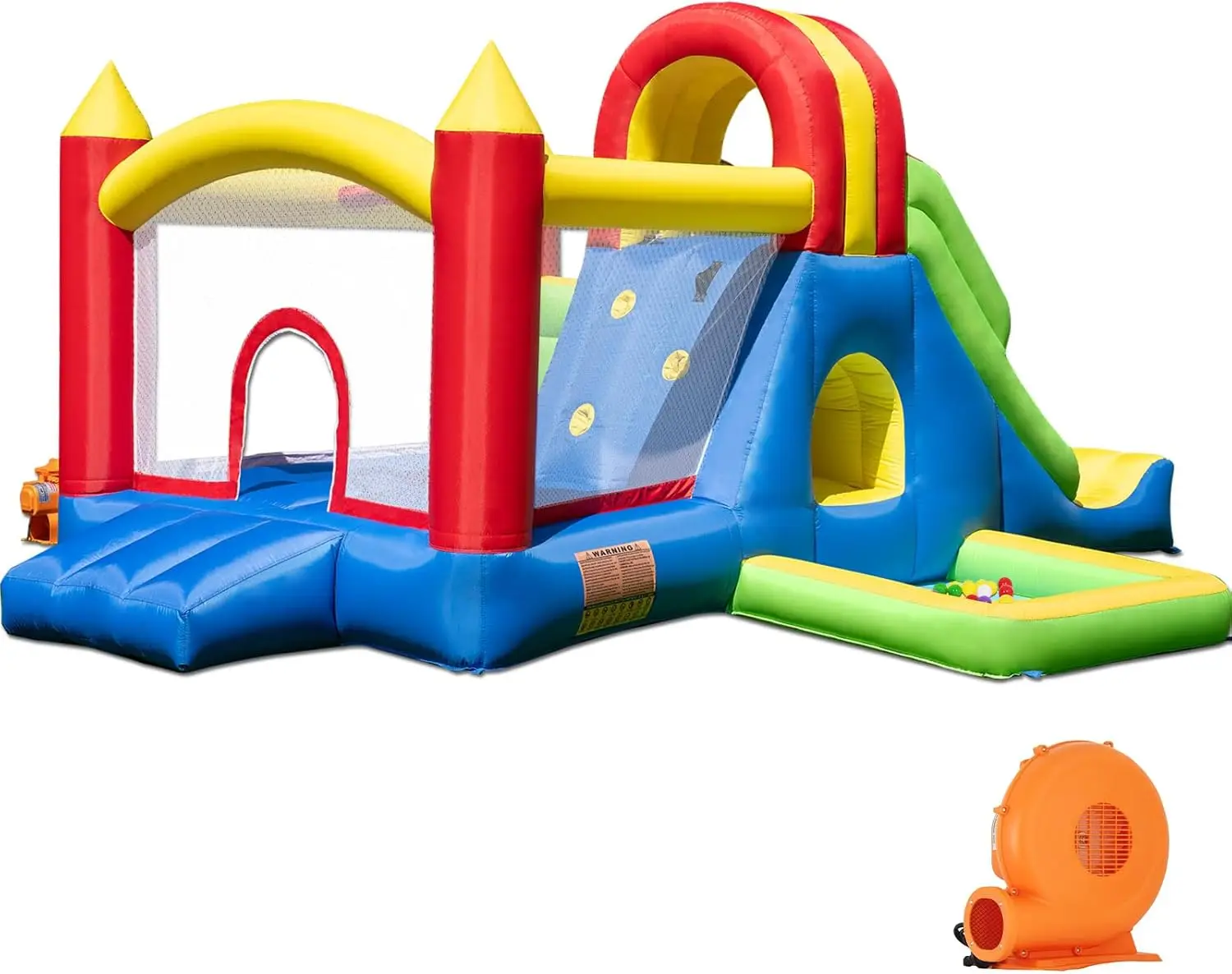 Large Bounce House for Big Kids – Inflatable Playground with Tall Slide, Climbing Wall, Water Pool, Bouncy Ball Pit, Tunnel, Rin