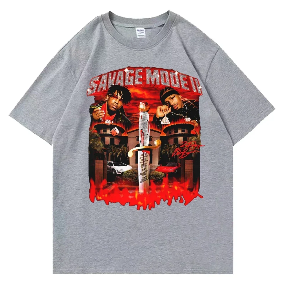 21 Savage Story American Dream Album T Shirt Men women Fashion Music Album Hip Hop T-Shirts Streetwear Harajuku - Image 4