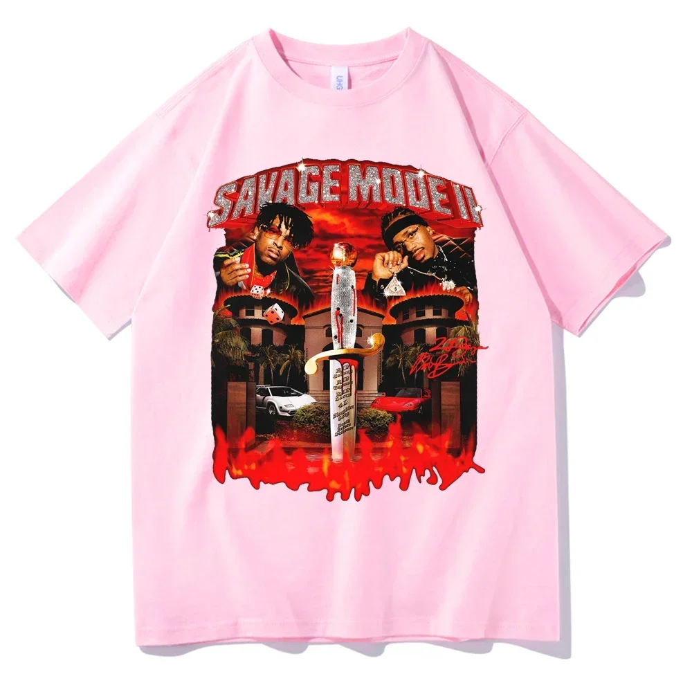 21 Savage Story American Dream Album T Shirt Men women Fashion Music Album Hip Hop T-Shirts Streetwear Harajuku - Image 3