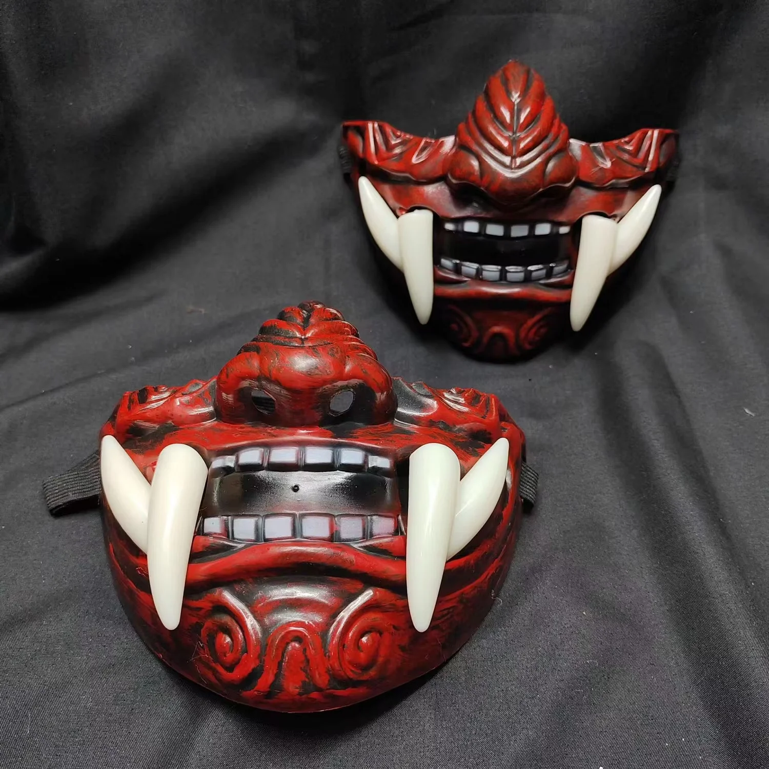 Halloween Japanese Samurai Ghost Devil Mask Halloween Devil Warrior Role Playing Horror Devil Warrior Prajna Killer Thick Mask - Image 5