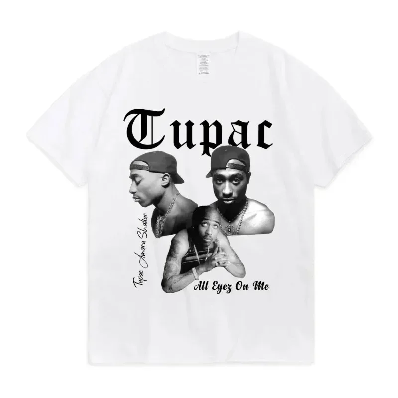 Women T-shirt Rapper Tupac Tops Hip Hop Streetwear Graphic T Shirts Oversized Short Sleeves Tee Men T Shirt - Image 5