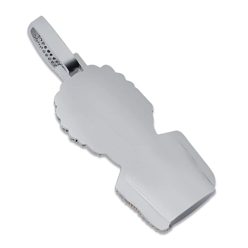 Hip Hop Micro Pave Cubic Zirconia Bling Iced Out the boondocks Pendants Necklace for Men Rapper Jewelry Drop Shipping - Image 6