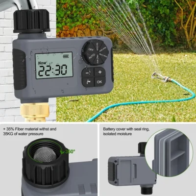 Smart Irrigation Timer Battery Powered Automatic Timed Irrigation Controller Intelligent Sprinkler Timer Greenhouse Supplies