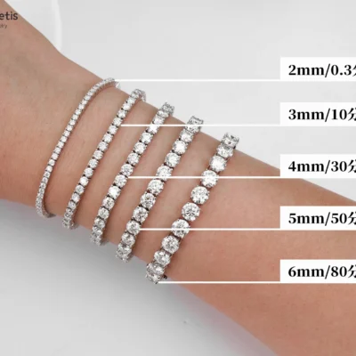 Metis 2mm 3mm 4mm 5mm 6.5 D Color VVS1 Moissanite Tennis Bracelet For Women Man Anniversary Gift S925 Silver Bracelet Hand Chain
