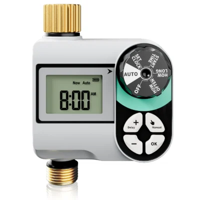 1 Zone Sprinkler Timer, Programmable Hose Timers with Brass Inlet & Outlet, Water Timer for Garden Hose with Rain Delay
